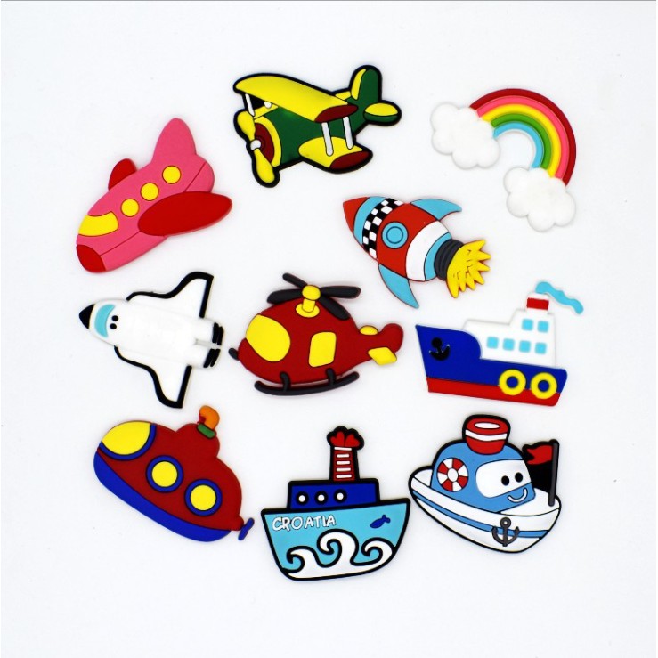 Charm size lớn 5-7cm các phương tiện giao thông cho các bạn dán Crocs Jibbitz, DIY