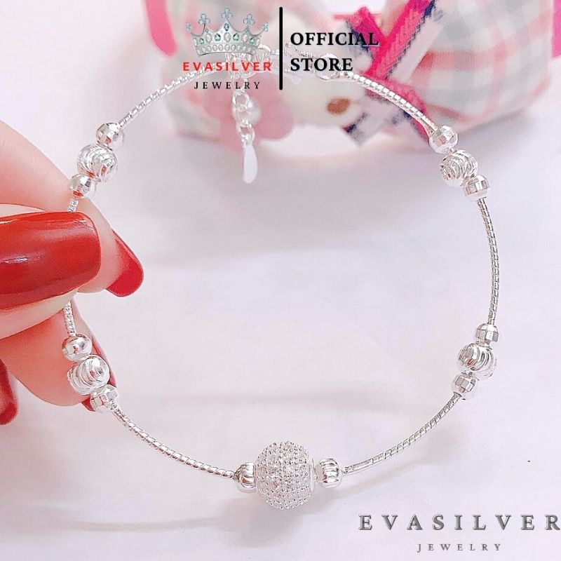 Lắc tay bạc nữ thời trang, chất liệu bạc ta cao cấp - Trang sức bạc Evasilver
