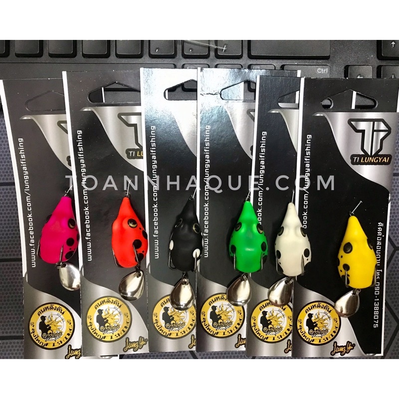 Mồi lure nhái hơi thái lan Lungyai (6 màu, nổi,7g) - TNQ LURES - Toán nhà quê