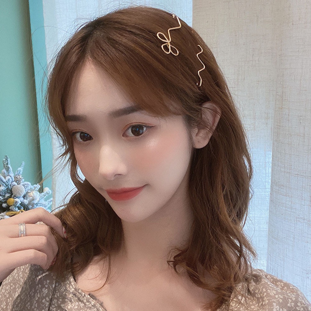 Kẹp tóc kim loại hoa văn xinh xắn dành cho nữ