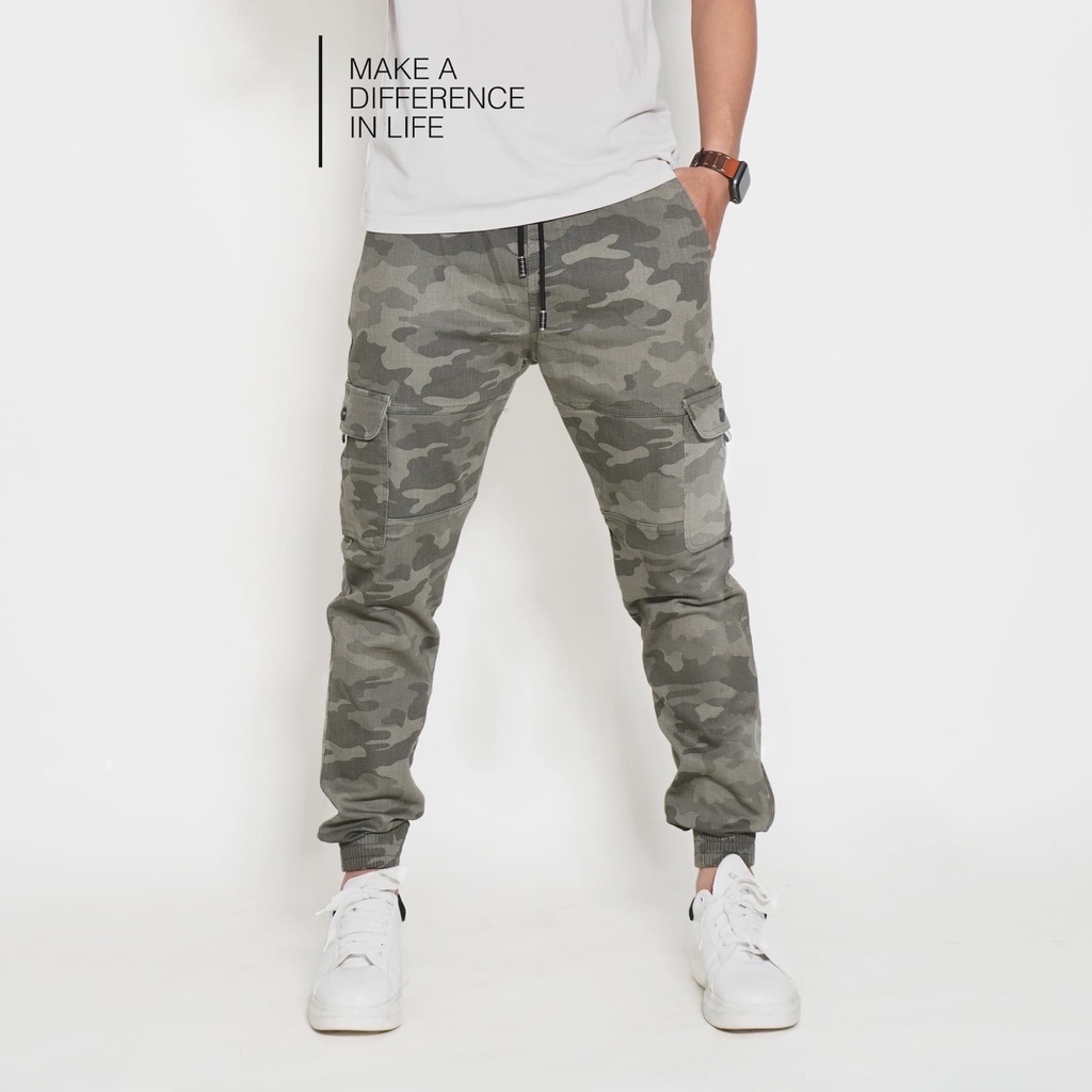 Quần jogger nam KJH2 Túi Hộp Lính chất kaki lưng thun ống bo unisex 2 màu vải co giãn vận động thoải mái