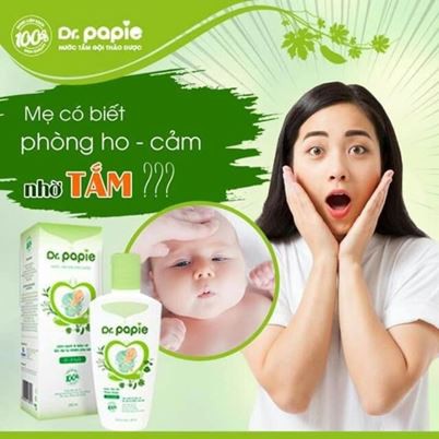 Nước tắm gội thảo dược cao cấp Dr Papie 230ml cho bé