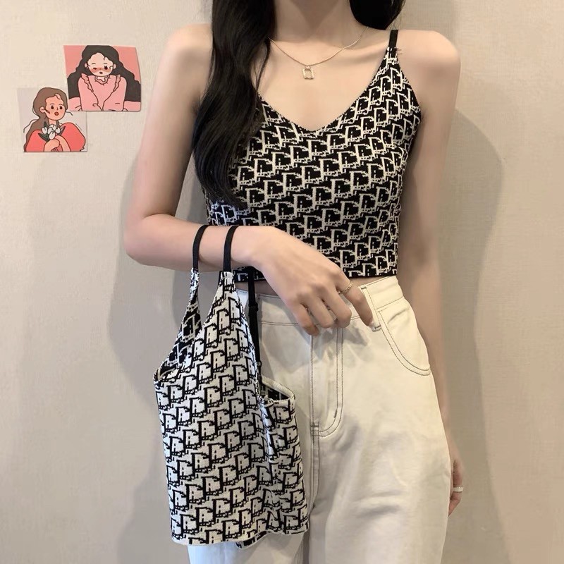Áo Hai Dây Dior- Như Hình