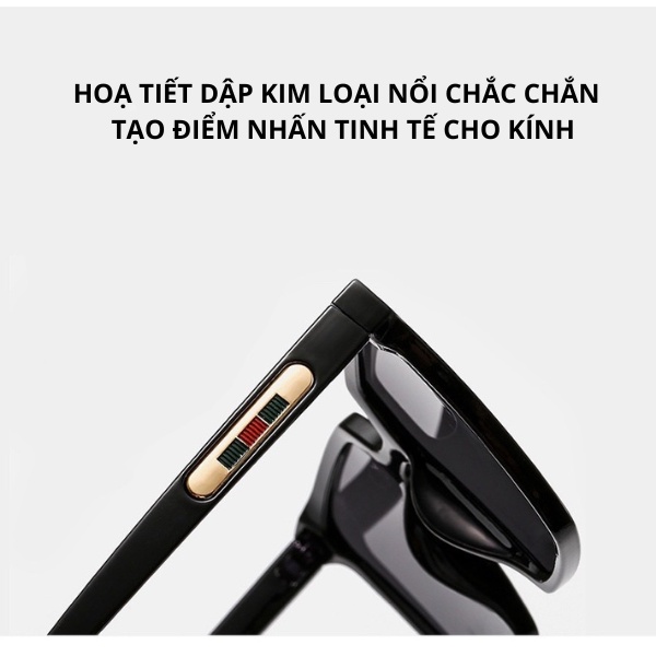 Kính mát gọng vuông thời trang nam nữ chống tia uv400 phong cách Hàn quốc (hàng FULLBOX)