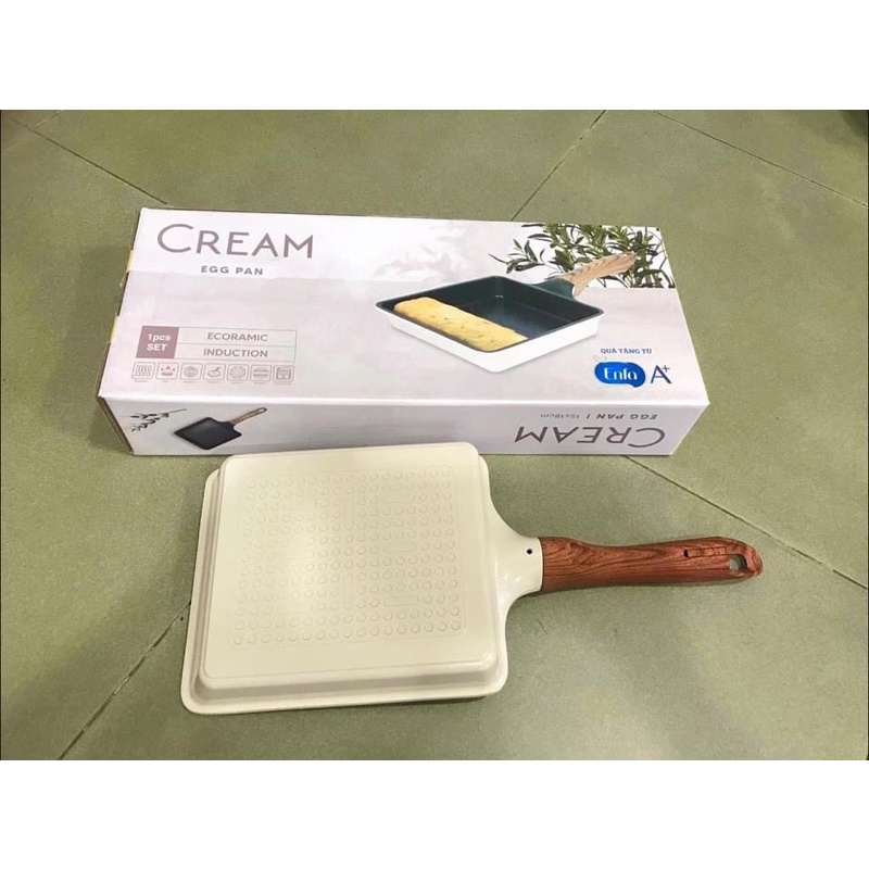 Chảo vuông chiên trứng đày từ Ecoramic 18 cm