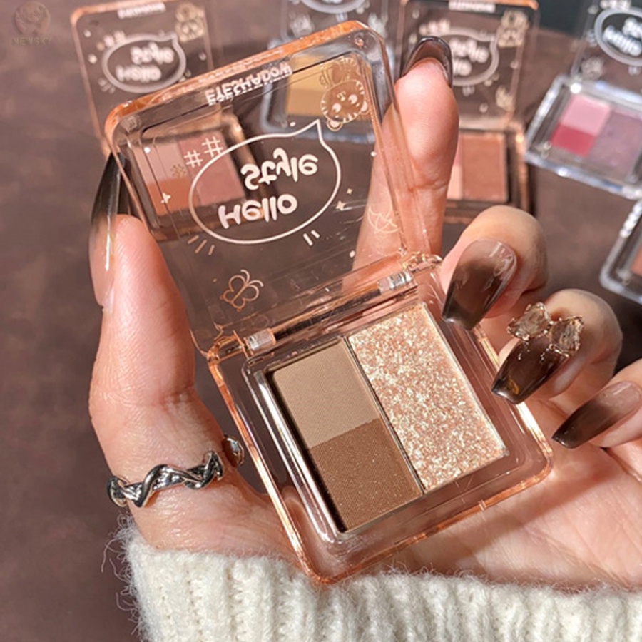 Bảng Phấn Mắt 3 Màu Sắc Tông Lì / Lấp Lánh Trang Điểm Đa Năng