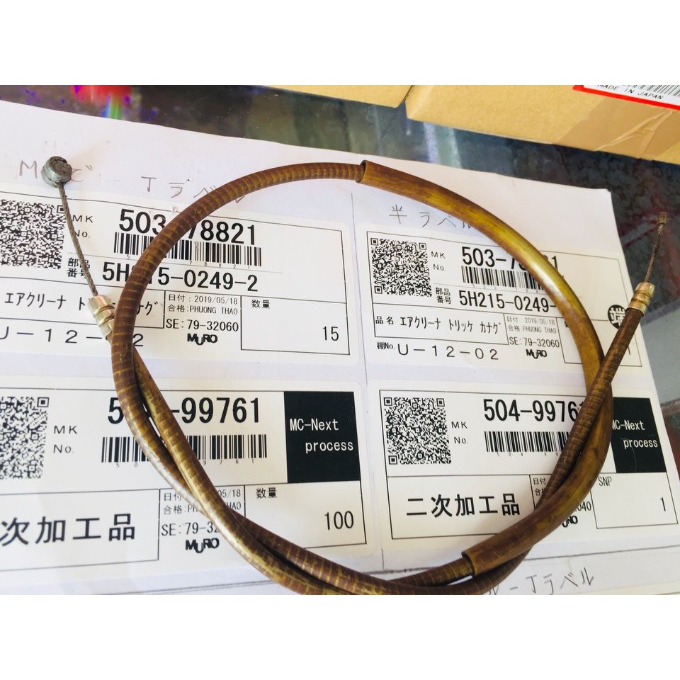 Bộ 4 dây côn thắng ga km giả zin màu ngã vàng ghidong thấp 67 ga lưỡi gà