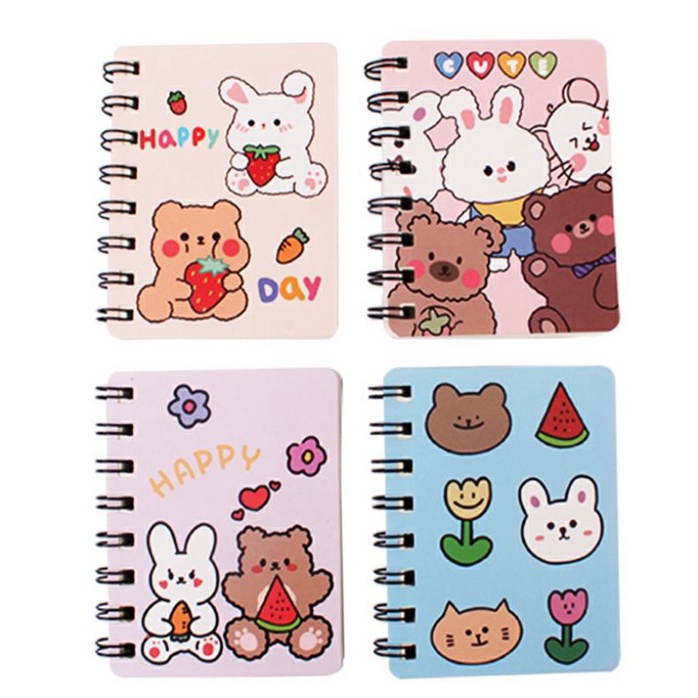 Sổ - Sổ Lò Xo Mini Dễ Thương, Notebook, Sổ Tay Ghi Chép Khổ Giấy A7 Cầm Tay