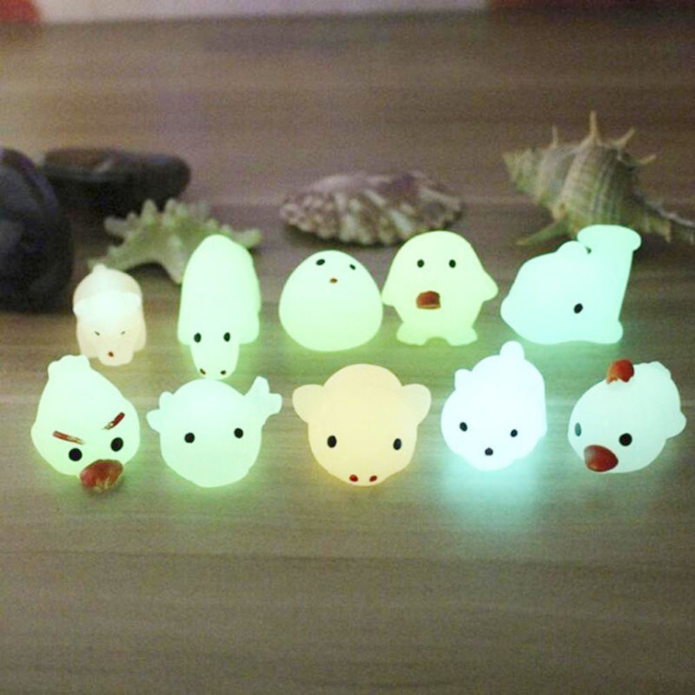 |Superbaby| Đồ Chơi Squishy Dạ Quang Hình Động Vật Dễ Thương