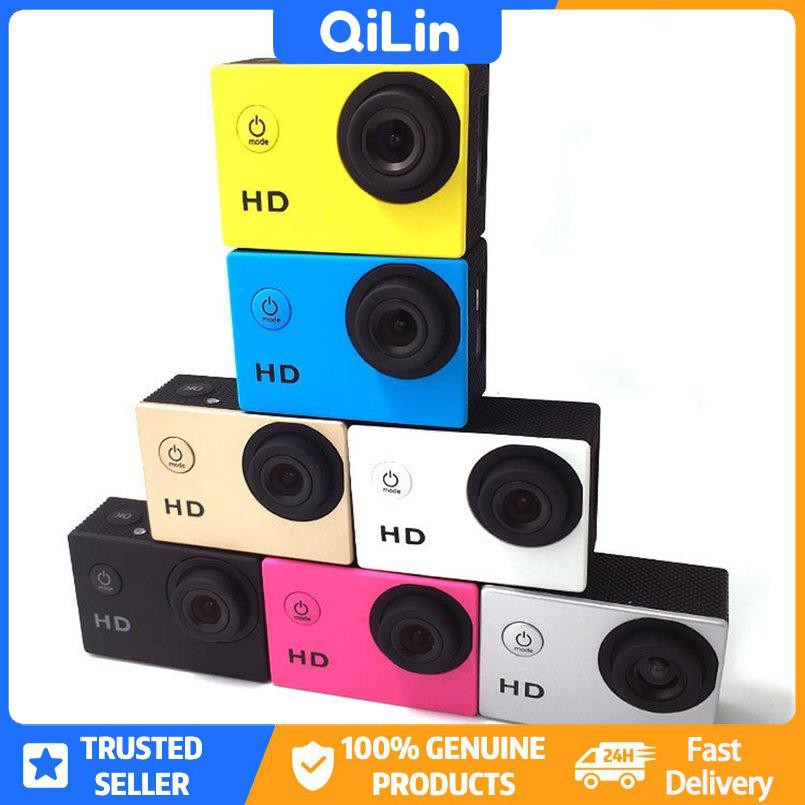 1 Set Camera Hành Trình 30m Bằng Nhựa Chống Thấm Nước Mini Dv 1080p Gắn Mũ Bảo Hiểm Xe Đạp / Xe Hơi