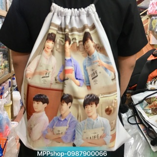 Ba lô rút TFboys , BTS in hình trực tiếp vào vải