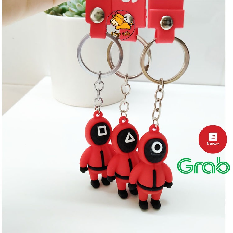 Móc khóa squid game, móc khóa xe máy cute, dễ thương GD195 GD197