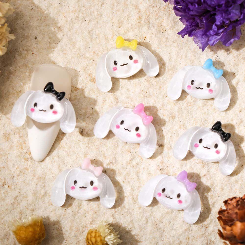 Phụ Kiện Trang Trí Móng Tay Nghệ Thuật Trong Suốt Hình Chú Chó Hoạt Hình Bằng Nhựa Resin Dễ