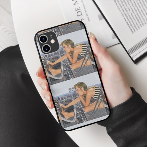 Ốp Lưng SAMSUNG hình girl on the bridge collage art pop art viền vuông  cho các dòng iPhone PAP20210873
