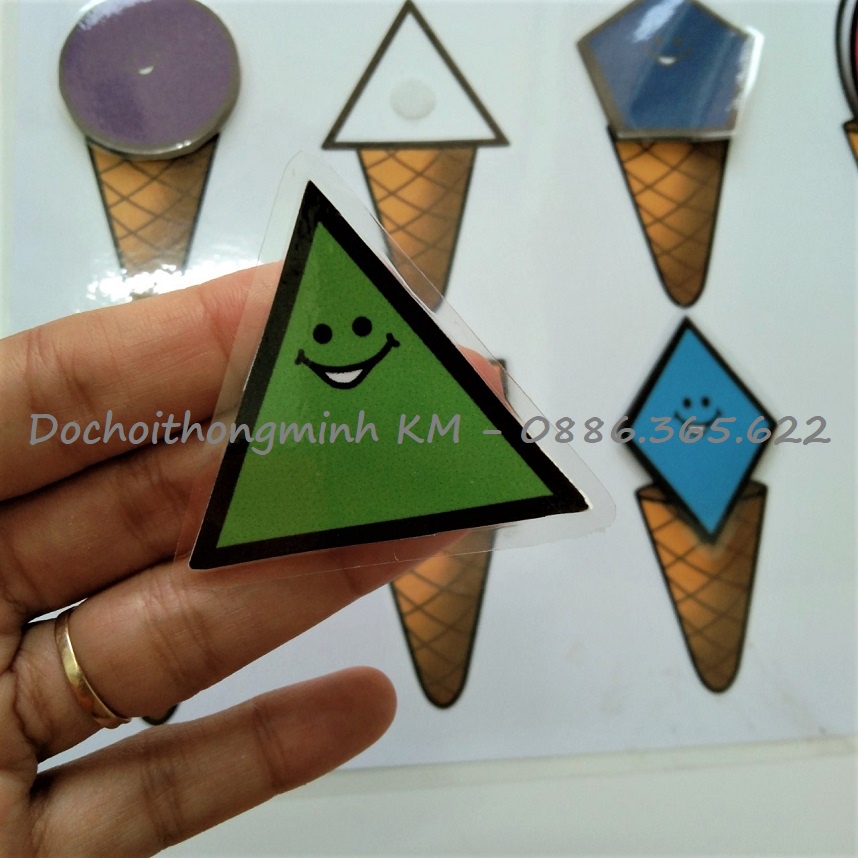 HỌC LIỆU - MATCHING hình khối màu sắc que kem