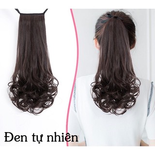 Tóc giả nữ buộc🌸𝑭𝑹𝑬𝑬𝑺𝑯𝑰𝑷🌸Tóc cột xoăn 45cm