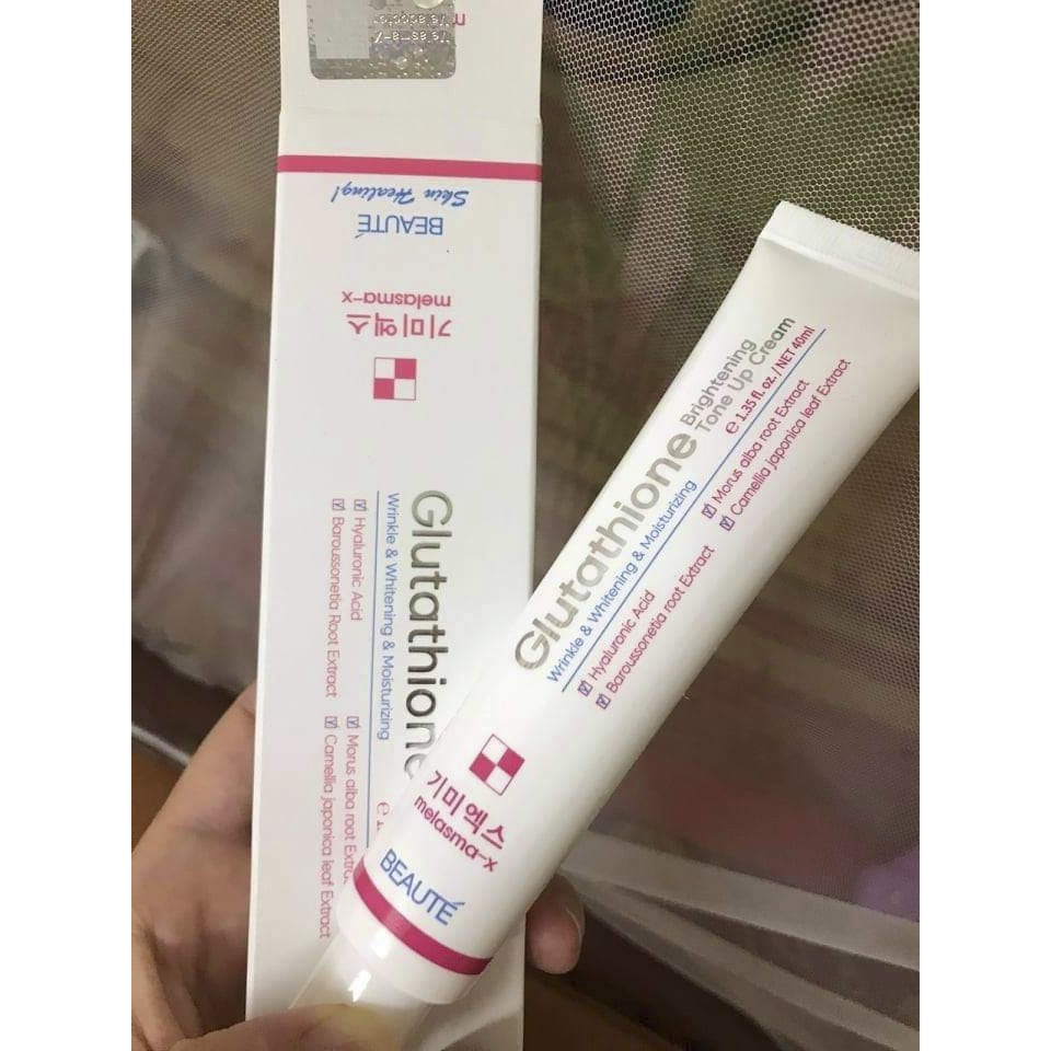Kem dưỡng trắng da chống lão hóa MELASMA-X Glutathione Brightening tone up cream Beauté chống lão hóa- HONGS BEAUTY