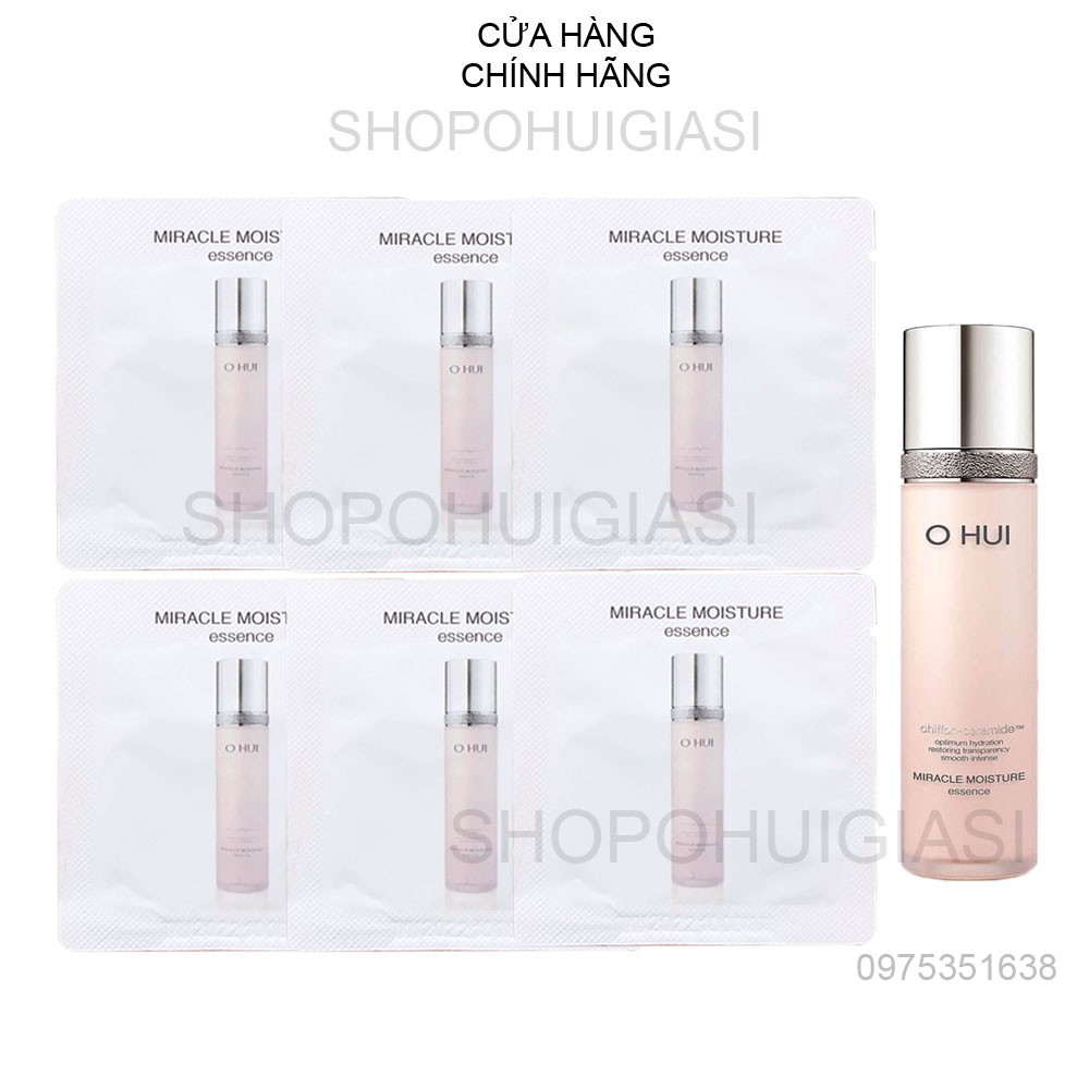 Gói sample tinh dầu dưỡng ẩm chuyên sâu chống lão hóa Ohui miracle moisture Essence 1ml