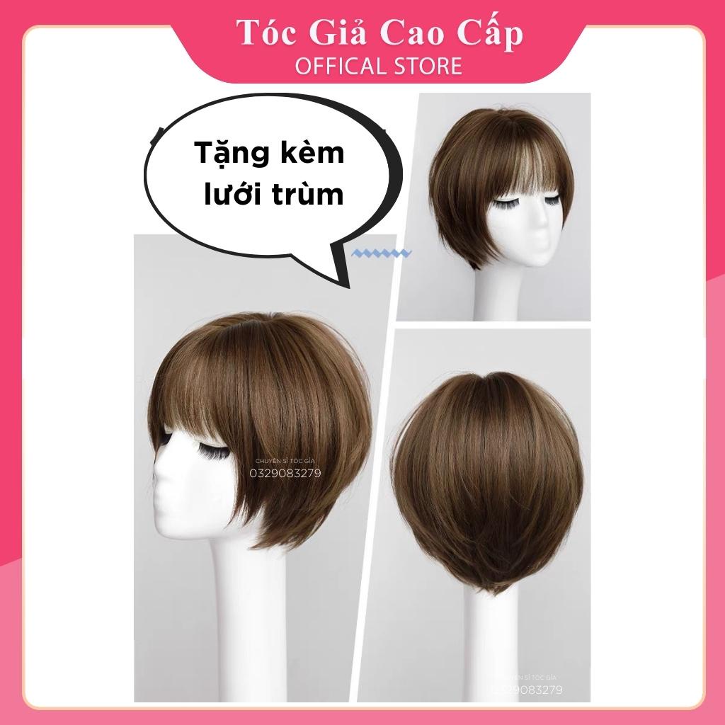Tóc giả nguyên đầu ngắn vic ngắn tomboy - mã D3078. tặng kèm lưới trùm tóc wig.