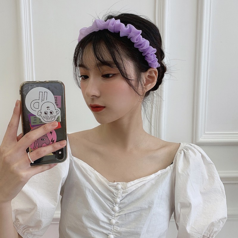 Băng đô cài tóc bọc vải Scrunchies xinh xắn HOT TREND