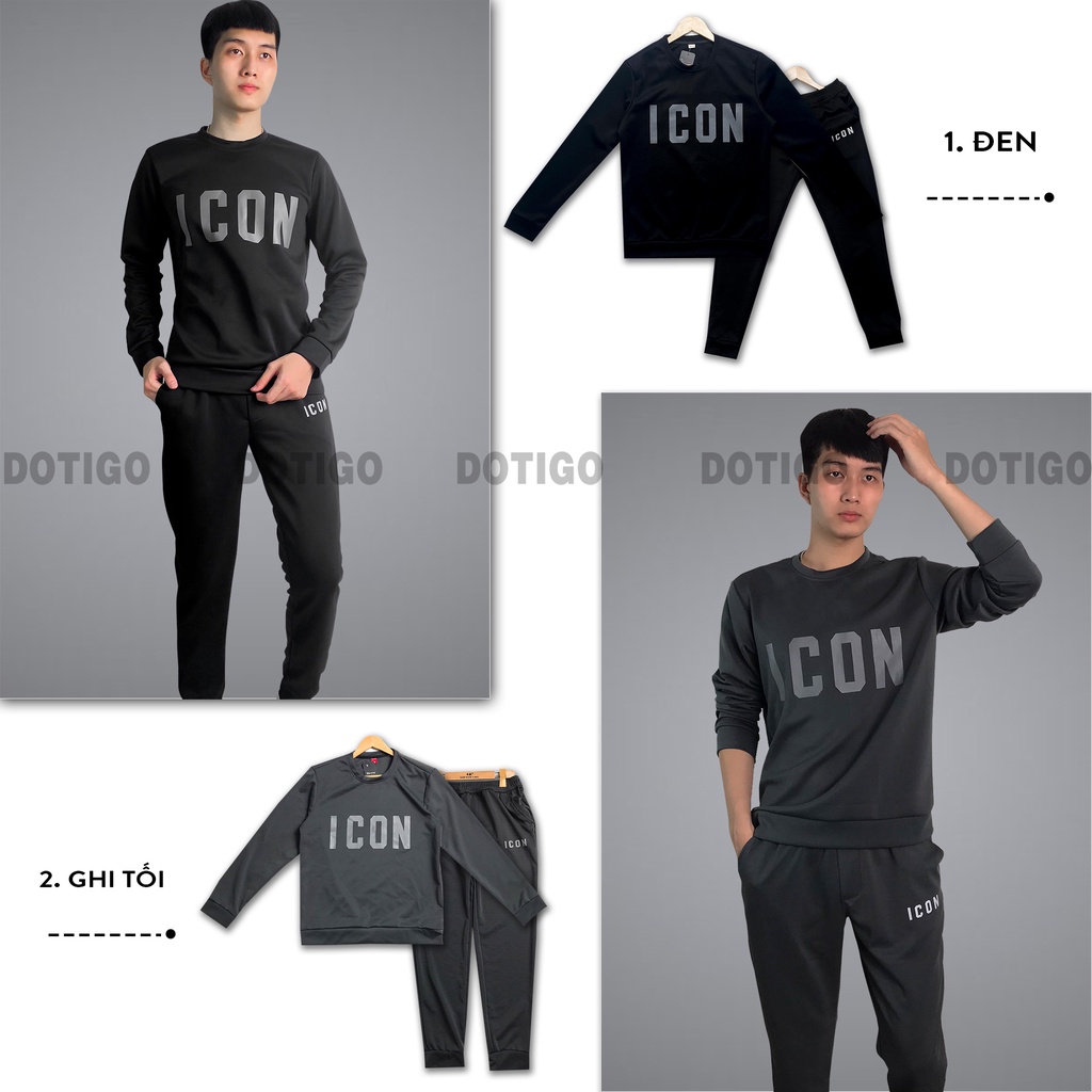 Bộ thể thao nam thu đông ICON cao cấp DOTIGO