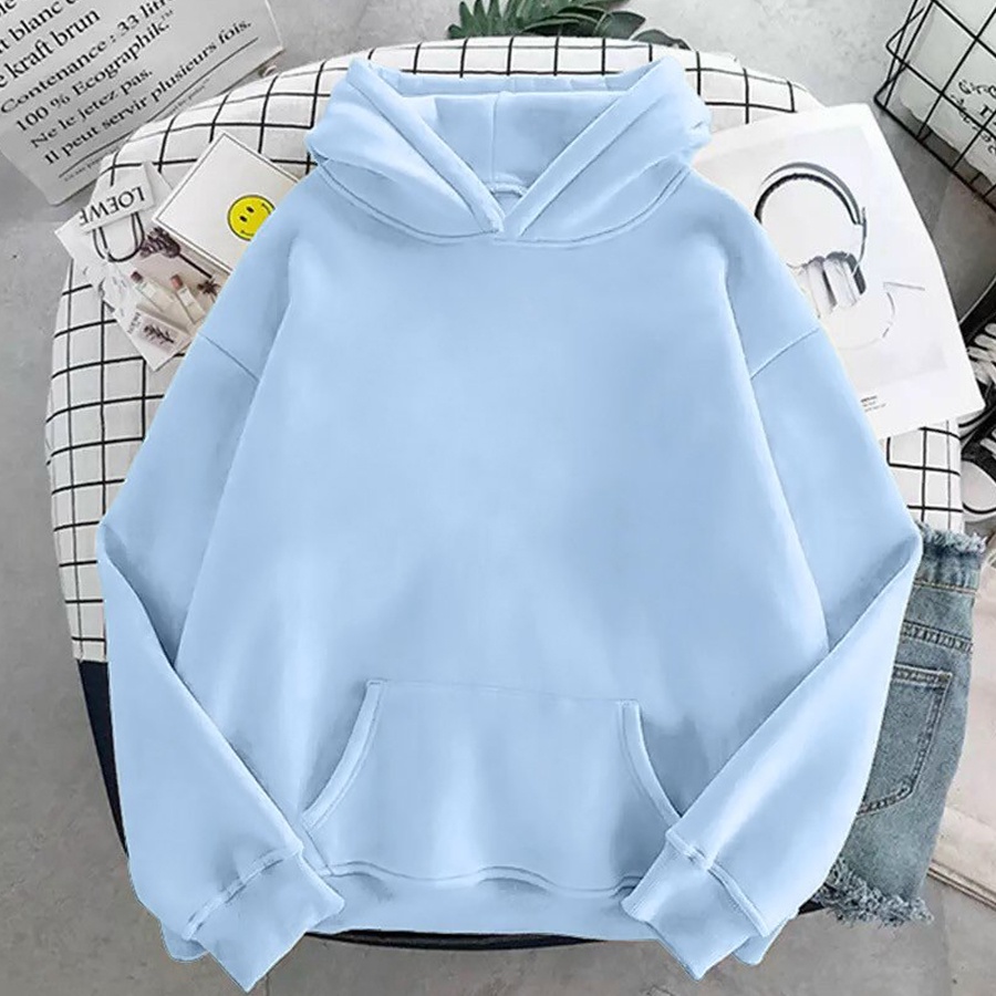 Áo hoodie basic nỉ bông trơn unisex, áo khoác nỉ trơn nam nữ form rộng - Tí Chuột Studio