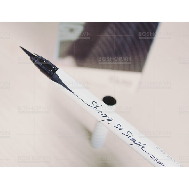 Bút kẻ mắt nước siêu mảnh 0.01mm Clio Sharp so Simple Waterproof Pen Liner (Hàn quốc) - bạn thân của nàng mới tập kẻ mắt