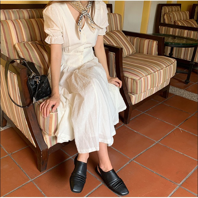 Đầm Chấm Bi Thời Trang Cao Cấp Dành Cho Phụ Nữ Trung Niên 33296