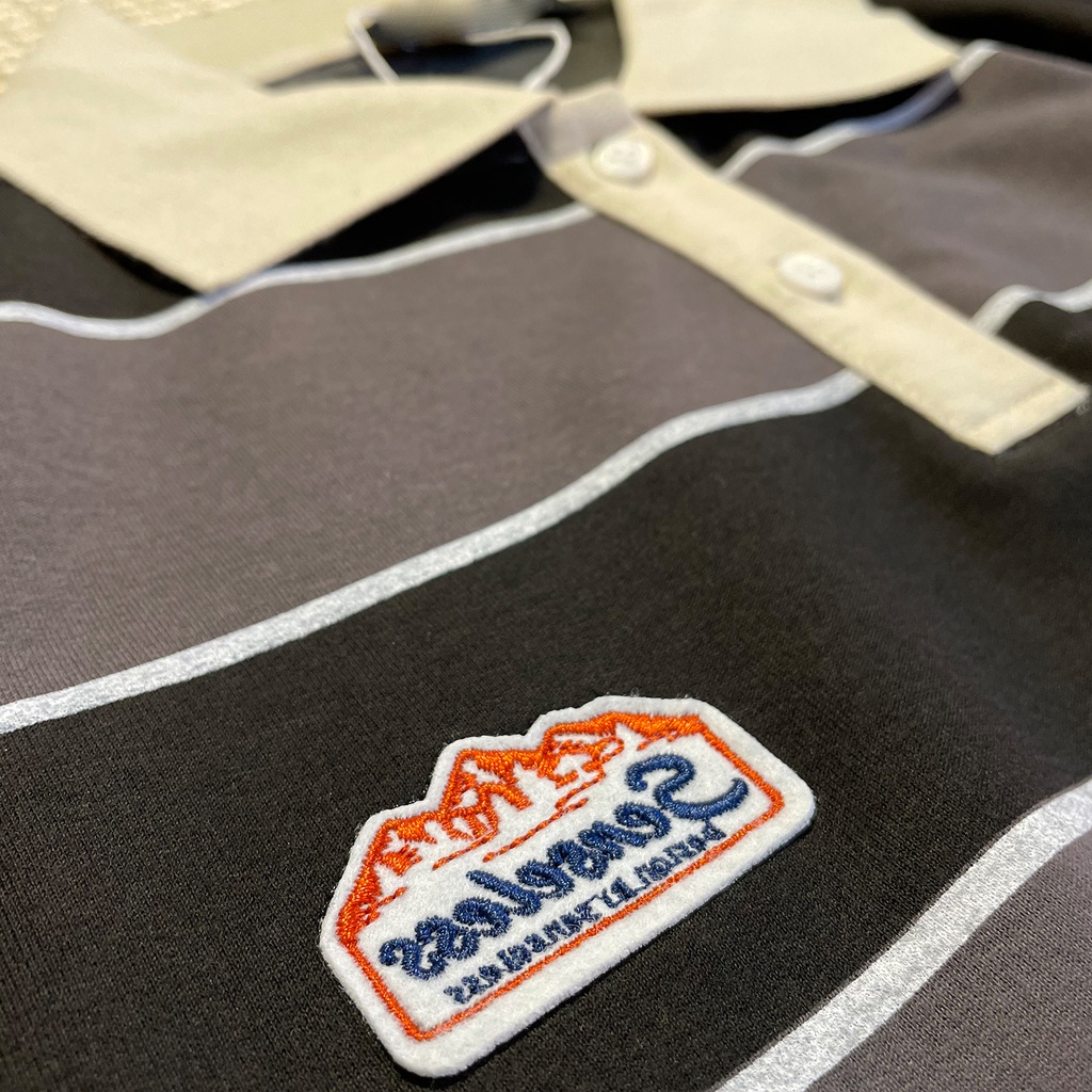 [Hàng Order] Áo Polo sọc đen xám có cổ ULzzang form rộng dài tay dày dặn Unisex mới nhất thu đông 2021 PL012 | BigBuy360 - bigbuy360.vn