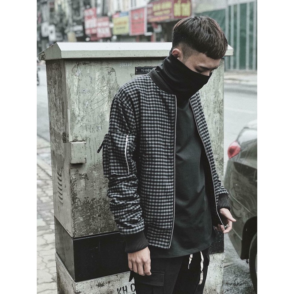 Áo Bomber FOG carô