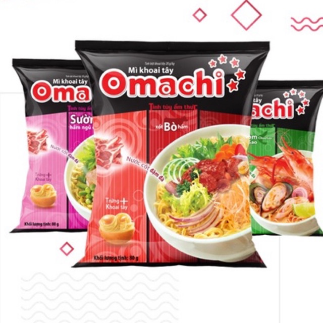 [NOWSHIP] Mì Khoai Tây Omachi Gói Lẻ