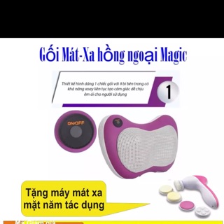 Gói masage hồng ngoại 6 bi + tặng masage mặt