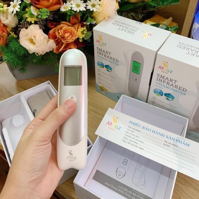 NHIỆT KẾ ĐO NHIỆT ĐỘ CHO BÉ  ĐA CHỨC NĂNG MOAZ BEBE