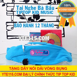 TAI NGHE BÀ BẦU TIPTOP KID MUSIC MÀU XANH DƯƠNG - TẶNG DÂY NỐI DÀI VÒNG BỤNG - YTE115.COM ĐẠI LÝ CHÍNH THỨC TIP TOP KID