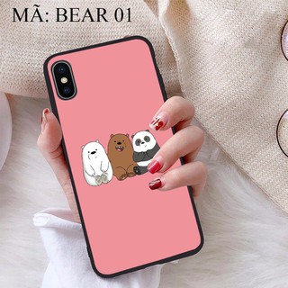 Ốp lưng iPhone X viền dẻo TPU BST Gia Đình Nhà Gấu