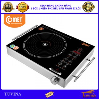 Bếp Hồng Ngoại Cảm Ứng Cao Cấp Comet CM5557 - Không Kén Nồi - Tặng Kèm Vỉ Nướng - Hàng Chính Hãng (Bảo Hành 12 Tháng)