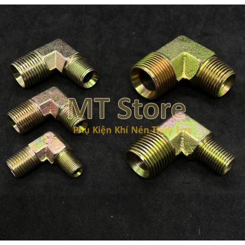 Cong 2 Đầu Nối Ren / Răng Ngoài  Sắt xi 7 màu | size 9.6mm-34mm