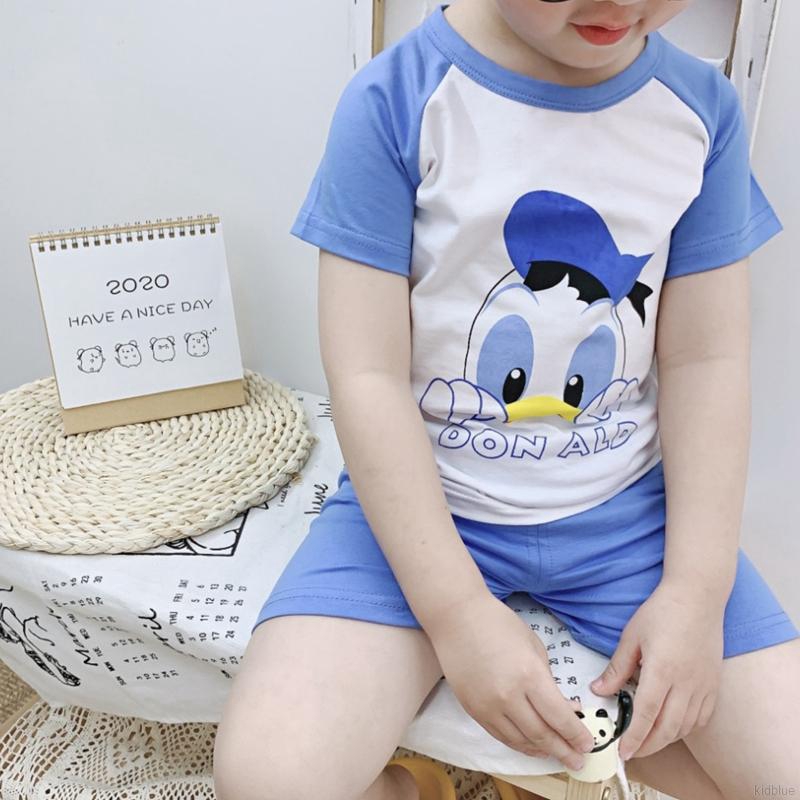 Set áo thun tay ngắn + quần short dễ thương cho bé gái