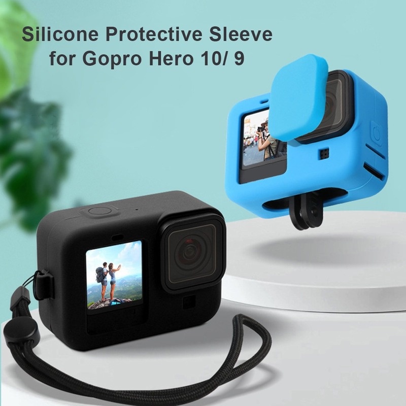 Vỏ Bảo Vệ Camera Bằng Silicon Mềm Màu Đen Cho Gopro Hero 9 10 Go pro Hero 11 10 9