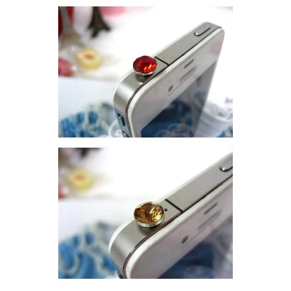 Nút Cắm Lỗ Cắm Chống Bụi 3.5mm Đính Kim Cương Cho Điện Thoại Di Động