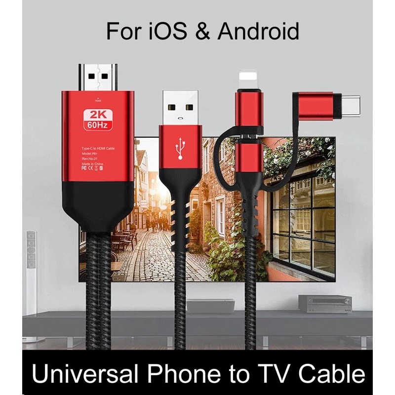 Cáp chuyển đổi kết nối màn hình HDTV thích hợp cho iPhone Samsung