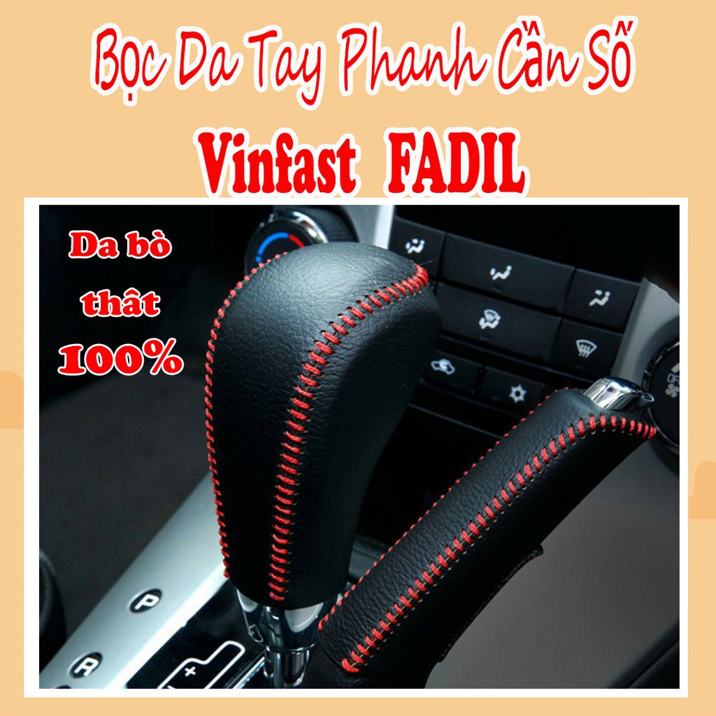 BỌC CẦN SỐ, PHANH TAY  VINFATS FADIL DA BÒ THẬT 100%, BẢO HÀNH 2 NĂN