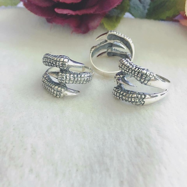 Nhẫn nam vuốt rồng bạc 925