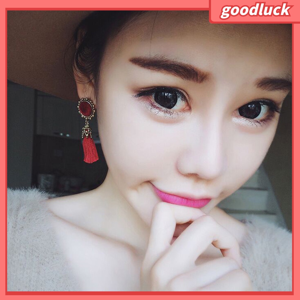 Đôi Bông Tai Dáng Dài Phối Tua Rua Thời Trang Cho Nữ