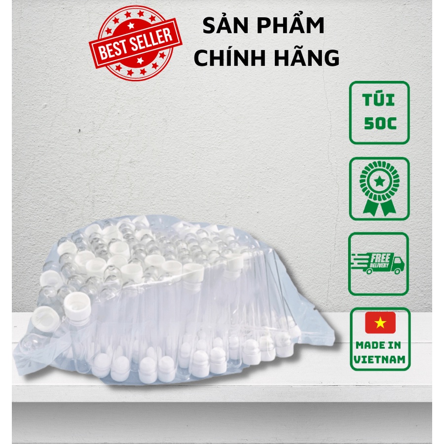 Ống nghiệm nhựa PS 5ml có nắp không nhãn Hồng Thiện Mỹ