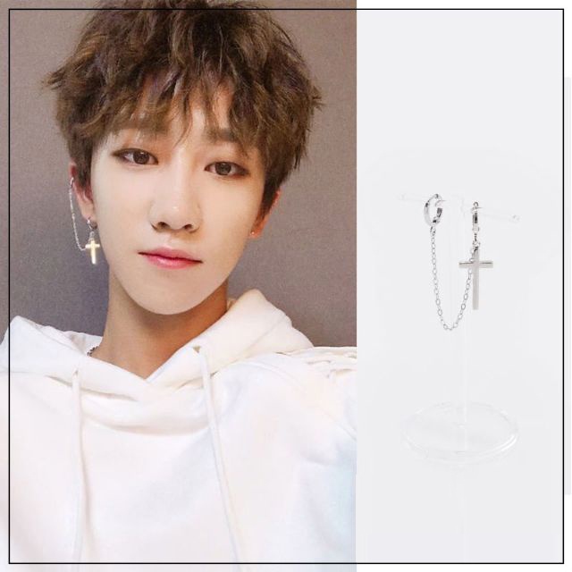 Khuyên tai Từ Minh Hạo SEVENTEEN (세븐틴)  - bông tai Unisex titan không gỉ