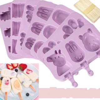⭐🔥[DEAL SỐC]⭐🔥khuôn làm kem silicon tặng kèm que gỗ
