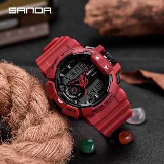 Đồng hồ nam thể thao sanda mặt đồng hồ kép