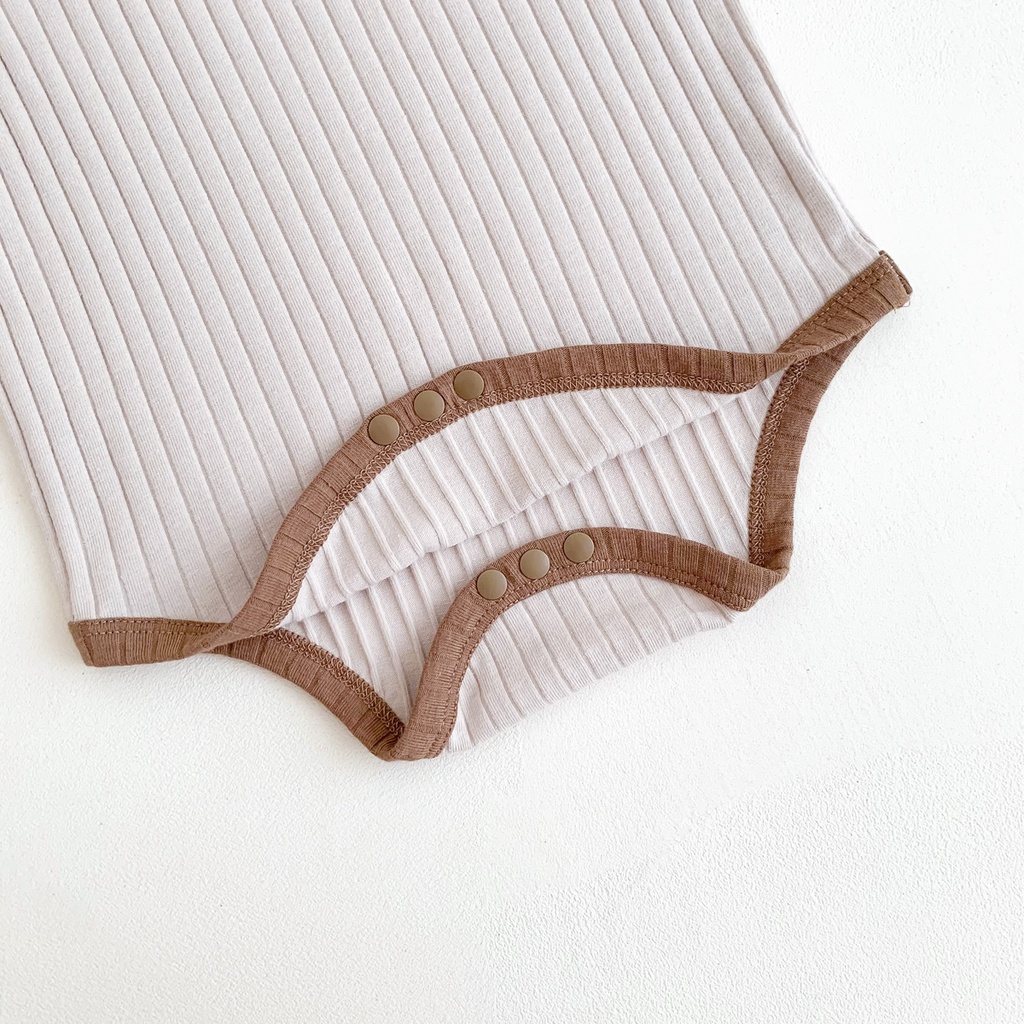 Bộ Áo Liền Quần Tay Ngắn Chất Liệu Cotton Mềm Thoáng Khí Cho Bé Sơ Sinh