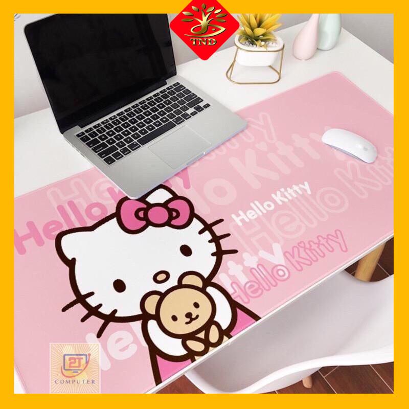 Bàn Di Chuột Hello Kitty Màu Hồng Dễ Thương Kích Thước 30x80 cm 2ly
